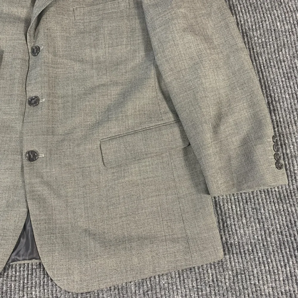 Naldini Blazer Mens 44 Gray Wool Super 120s Sports Coat‎ Italy Wedding Formal